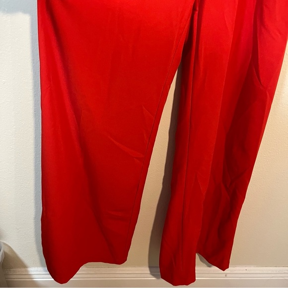 Lulu's Vibrant Red Halter Jumpsuit Size Large Formal Homecoming Holiday Party - Picture 8 of 10